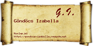 Göndöcs Izabella névjegykártya